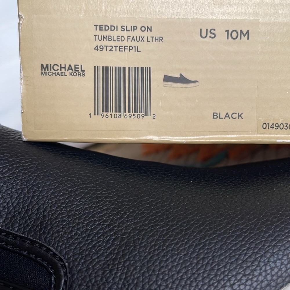 Michael Kors TEDDI SLIP ON
TUMBLED FAUX LTHR
49T2TEFP1L
Black 
Platform Sneakers - Picture 16 of 16